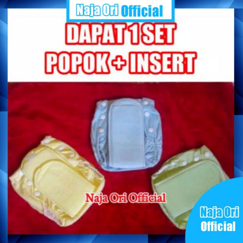 1 SET POPOK CLODI KAIN BERKANCING | POPOK BAYI CUCI ULANG  PRODUK LOKAL