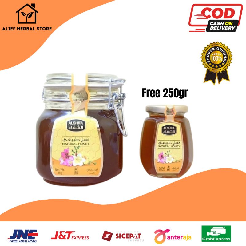 Madu Alshifa Paket Hemat 1kg free 250gr | Madu Arab Alshifa Original