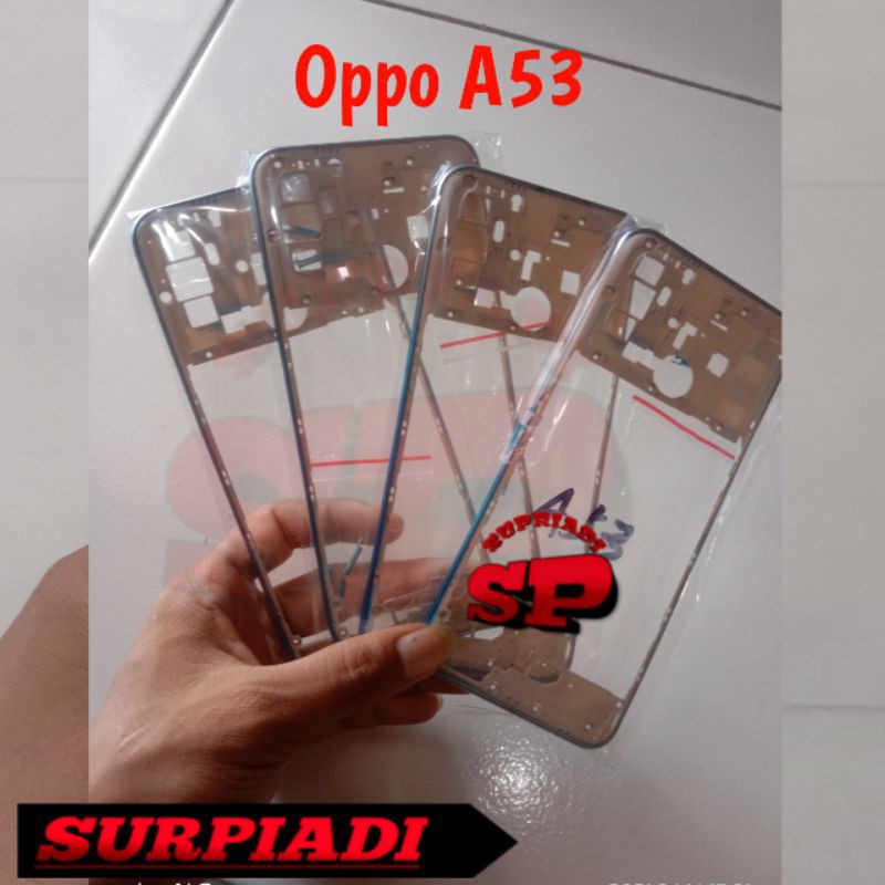 Frame Bazel Bezel Lcd Tulang Samping Oppo A53 Tutup Mesin Original