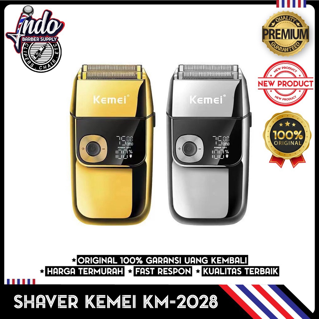 SHAVER KEMEI 2028 KM- 2028 Metal Body LED Display Electric Beard Razor