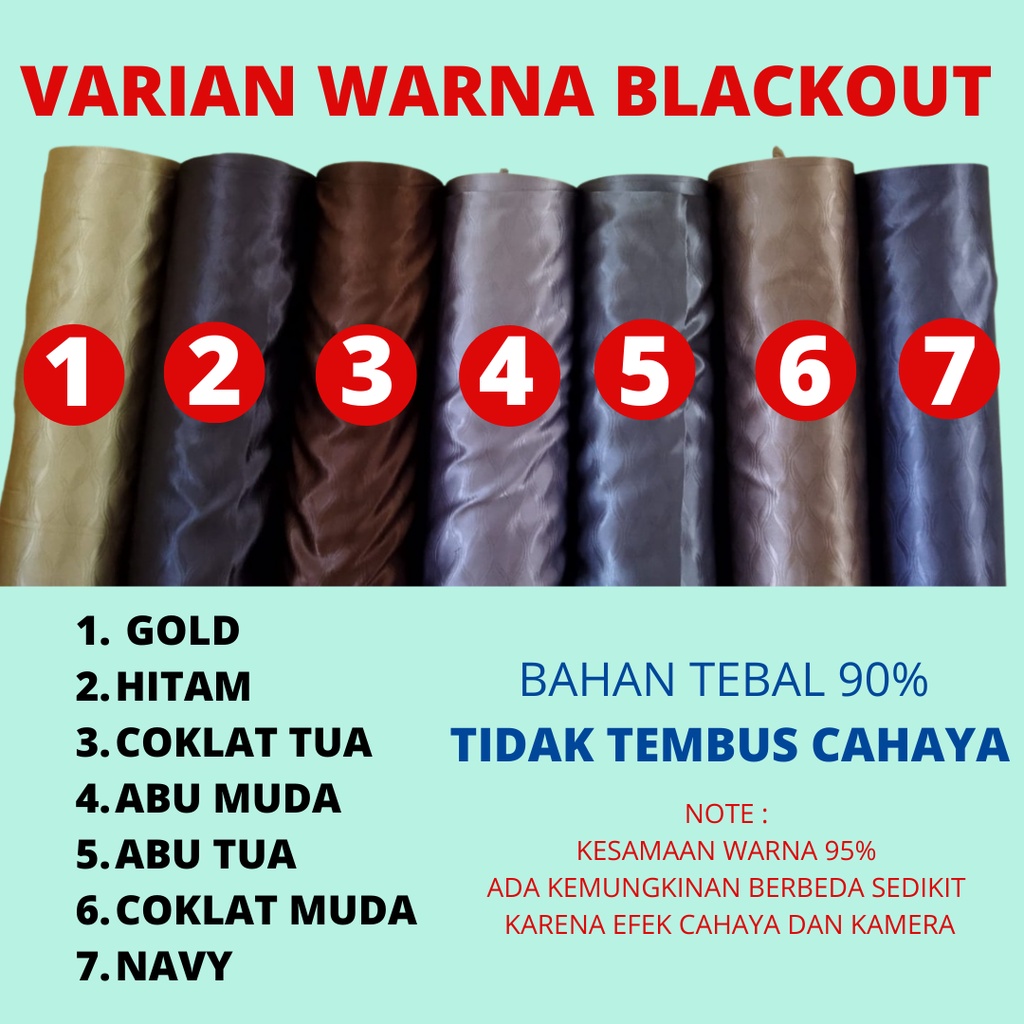 Gorden jendela, hordeng, korden minimalis Blackout Dimout Polos - Abu Muda Light Grey , L135 T250