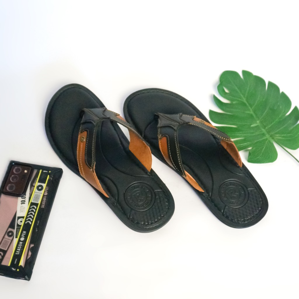 HMT - Sandal Jepit Kasual Pria Synthetic Leather