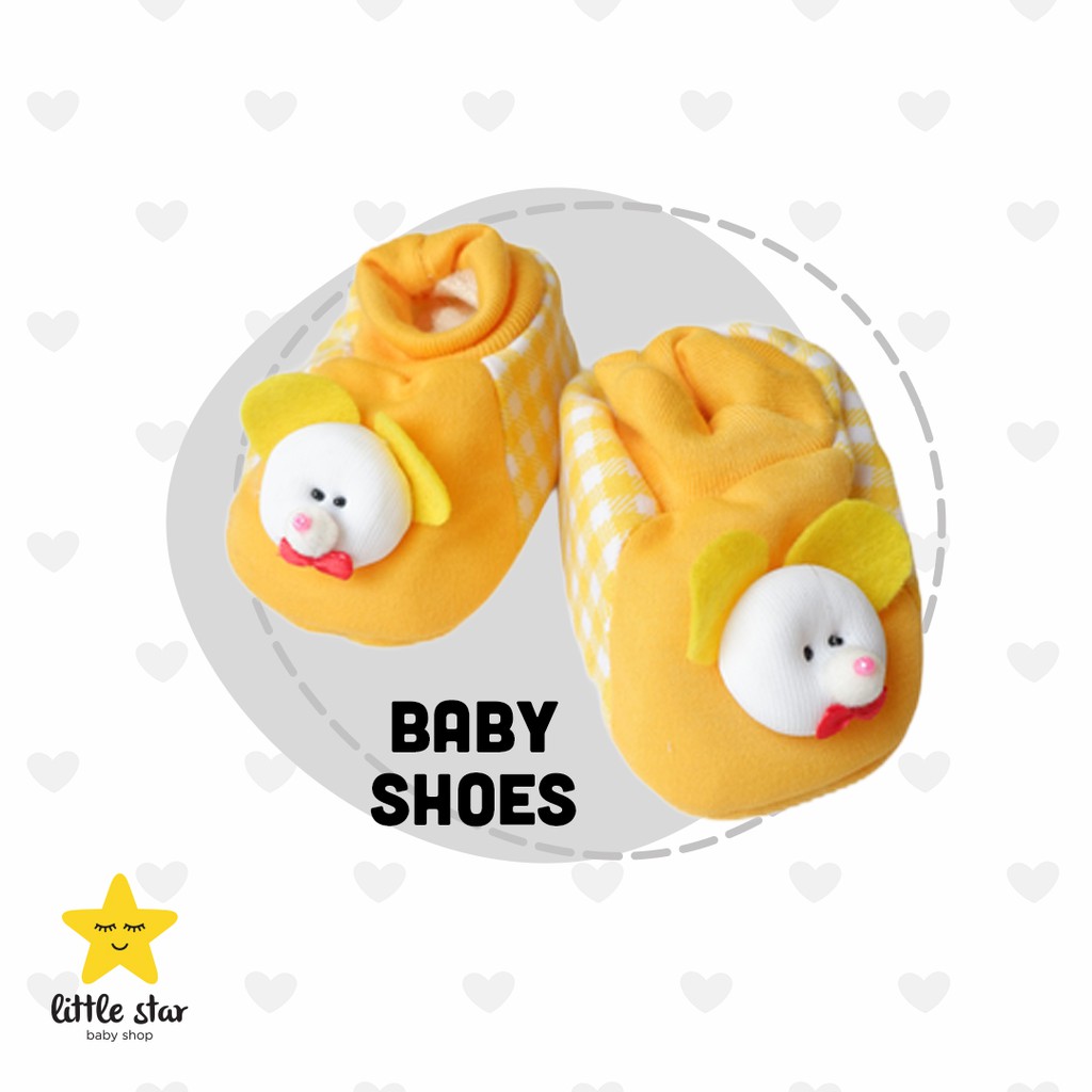 Sepatu Kain | Sepatu Karet Bayi Newborn Boneka Motif