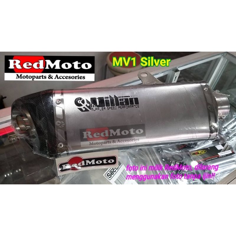 Knalpot Villan MV1 Silver Black R15v3