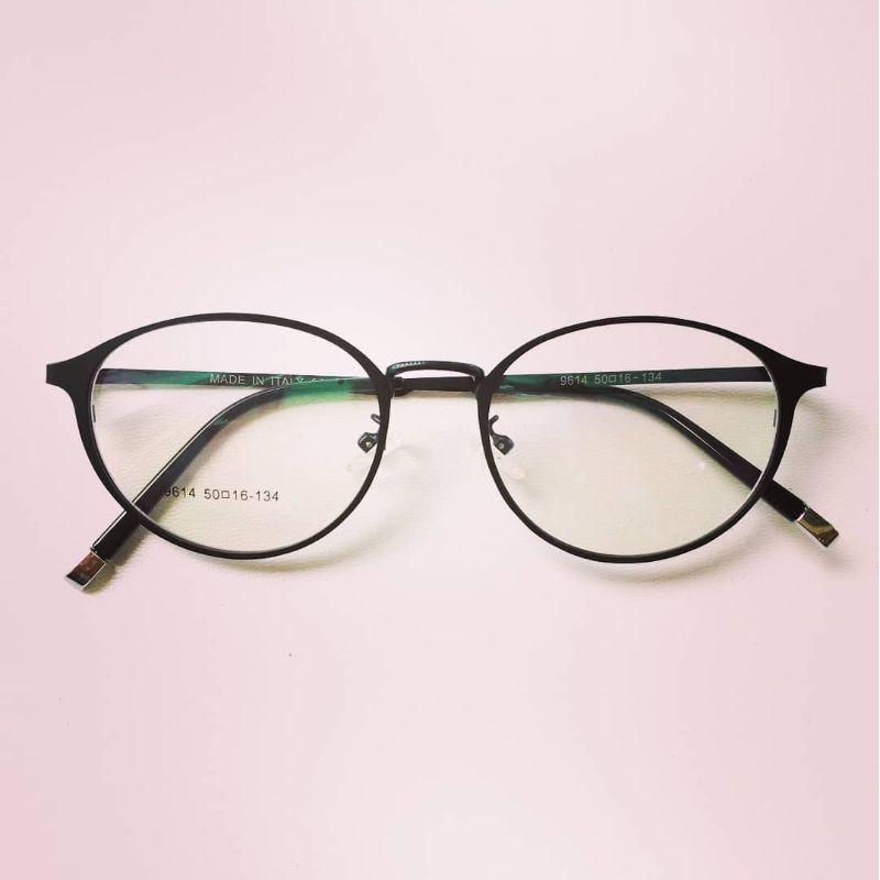 Frame Simple Oval Metal Black