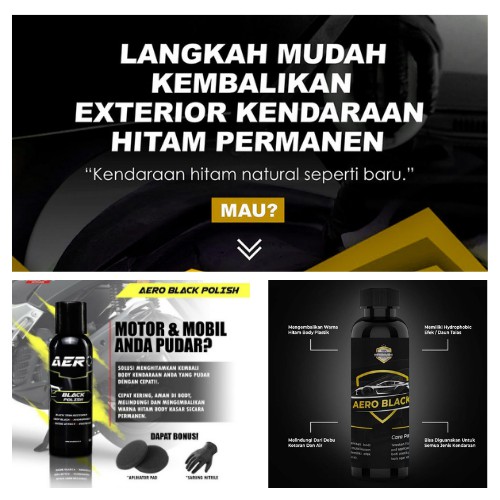 Aero Black Polish Poles Mobil Motor seperti Baru 100 ml 128101