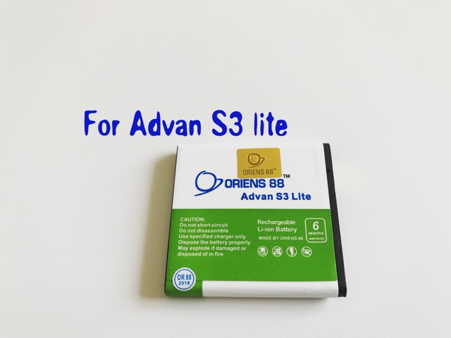 (P) Baterai batre battery Advan S3 Lite / S3lite double power/IC ORIENS88