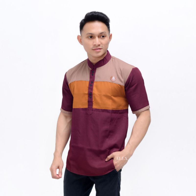 Baju Koko Kurta Pria Lengan Pendek Bahan Toyobo Terbaru Dan Terlaris