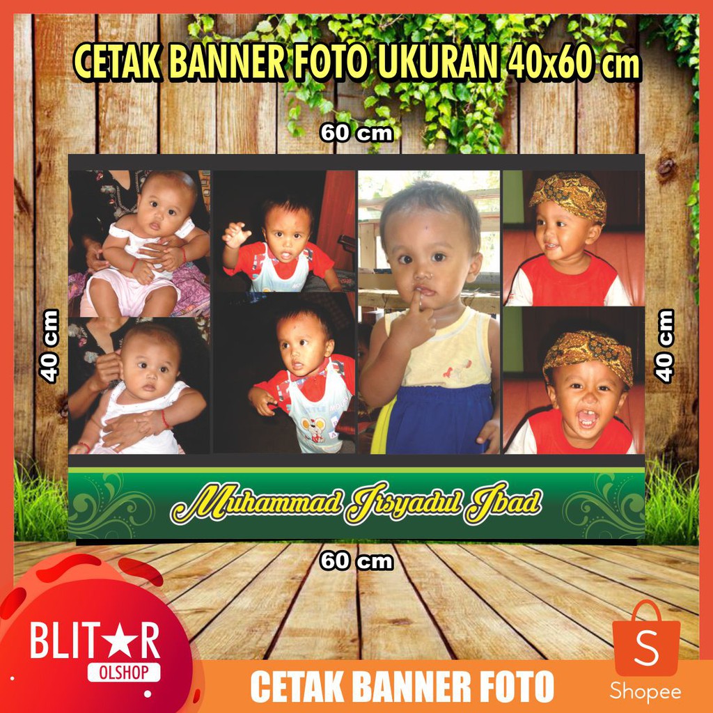 Cetak Banner Foto Ukuran 40x60 cm Free Desain