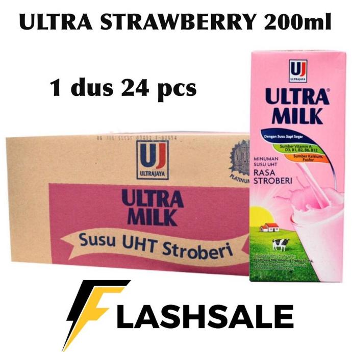 

READY COD susu ultra strawberry 200ml DUS