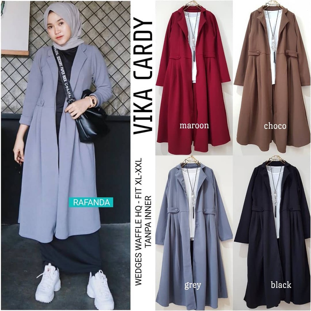 Kardigan Panjang Wanita Ori Premium Tessa Cardi by Valent Fashion Solo-4