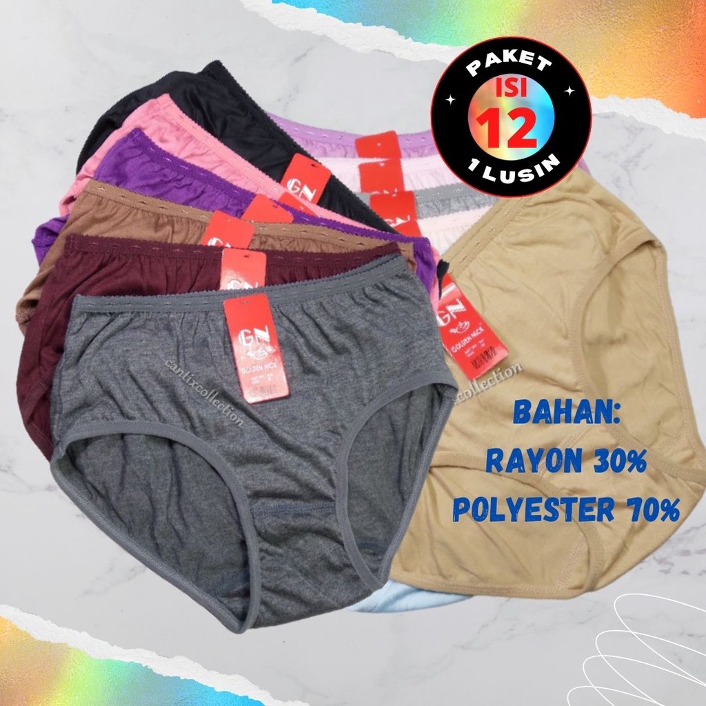 12 Pcs Celana Dalam Golden Nick / CD Golden Nick Lusinan /