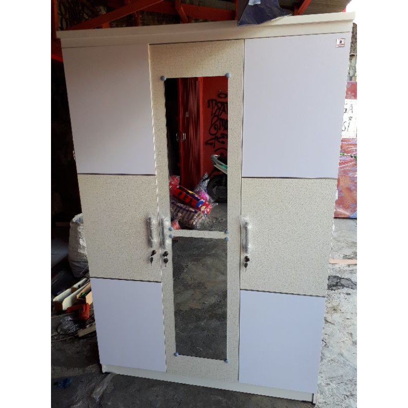 PROMO Lemari Olympic 3 Pintu Hessian Putih