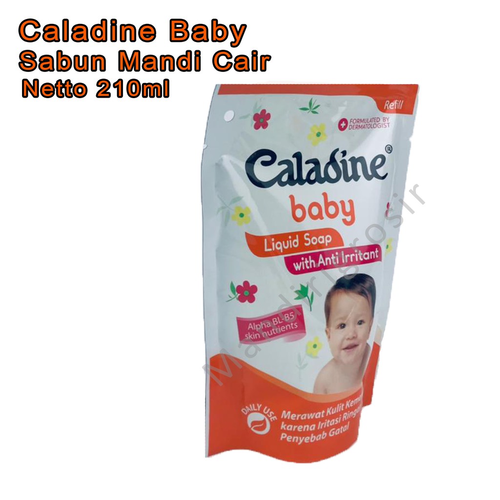 Sabun mandi cair * reffil Caladine baby * Liquid Soap with anti irritant * 210ml