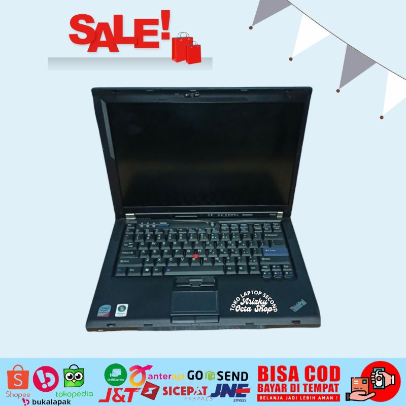 READY STOK LAPTOP LENOVO THINKPAD CORE2DUO RAM 4GB HDD 250GB DVD WIFI MULUS BATERAI BAGUS