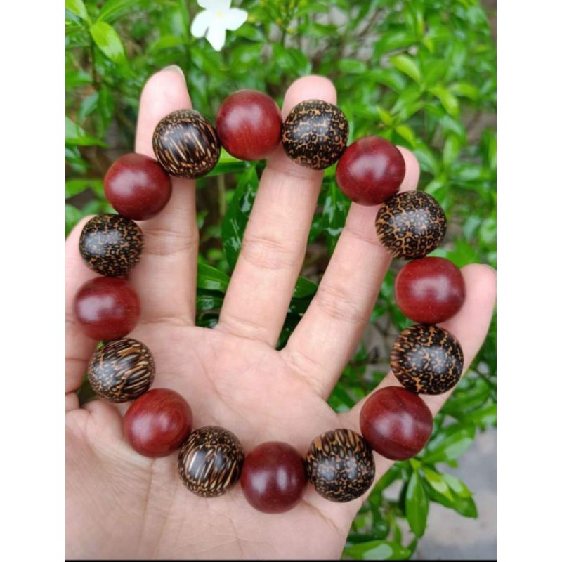 Gelang kombinasi JUMBO kayu galih nagasari dan liwung hitam