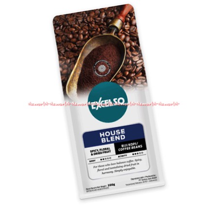 Excelso House Blend 200gr Spicy Floral Dried Fruit Kopi Ekselso Coffee Excelko Biji Kopi Ekselso Exselso Coffee Beans 200 gram