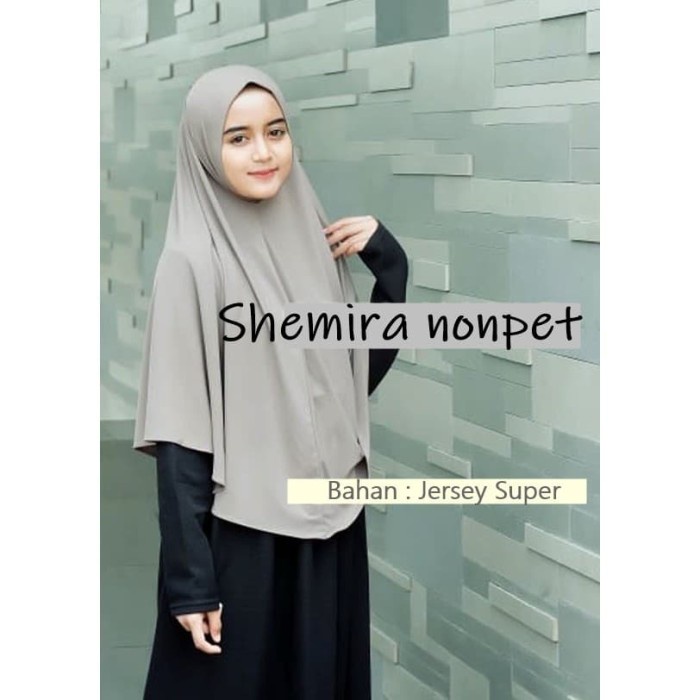 Hijab Instan Syria Shemira Non Pet Jilbab Langsung Siap Pakai - Kunyit
