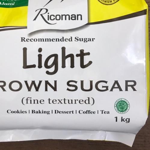 

☻ Light Brown Sugar Ricoman 1kg ➶