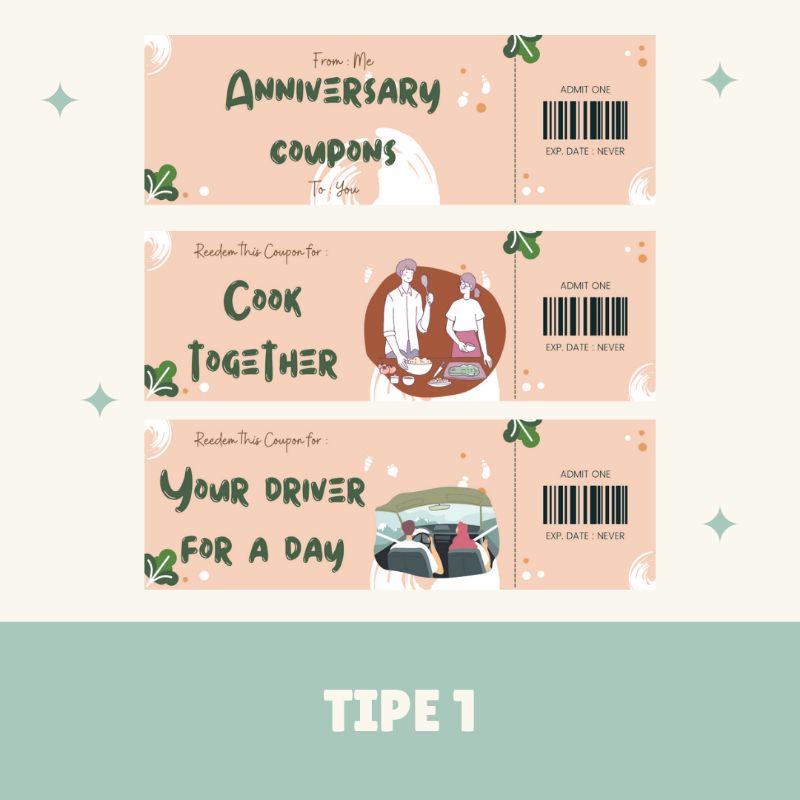 [Love Coupons] Love Coupon Kupon Kado Hadiah Birthday Anniversary