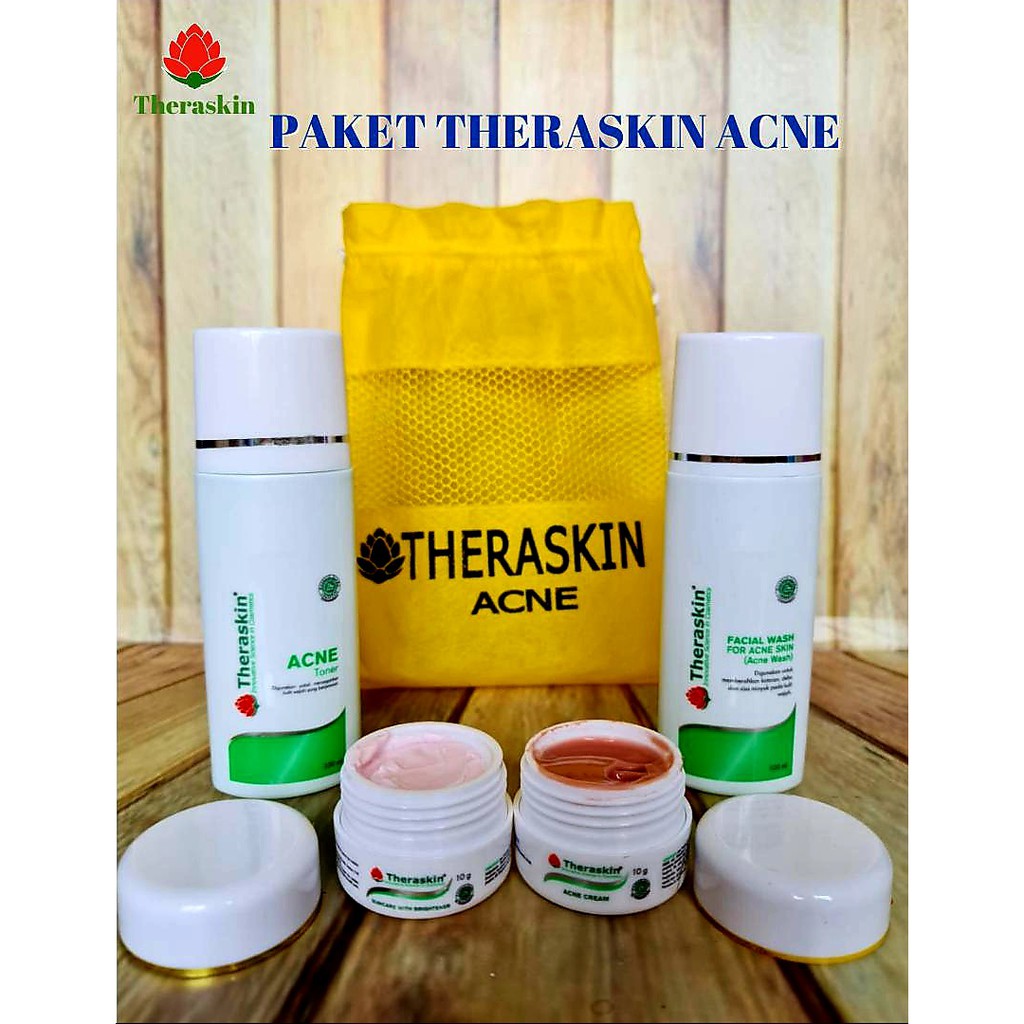 THERASKIN PAKET ACNE PENGHILANG JERAWAT PENCERAH WAJAH PAKET THERASKIN  ACNE PERAWATAN WAJAH BERJERAWAT ORIGINAL BPOM