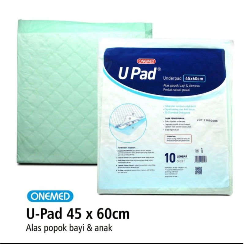 U PAD 45 X 60 CM PERLAK SEKALI PAKAI ONEMED