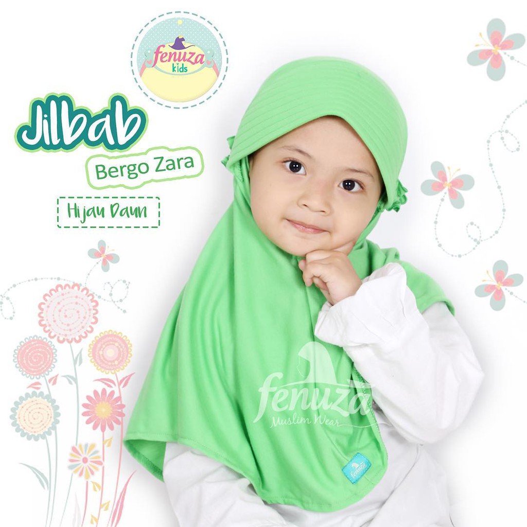 Jilbab Bergo Zara Hijau Daun