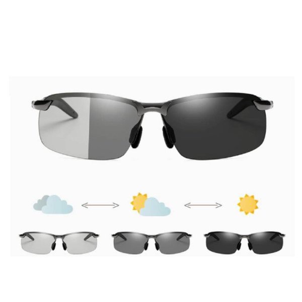 Murah UV400 Kacamata Polarized Photocromic Pria Wanita Photocromic Kacamata Keren