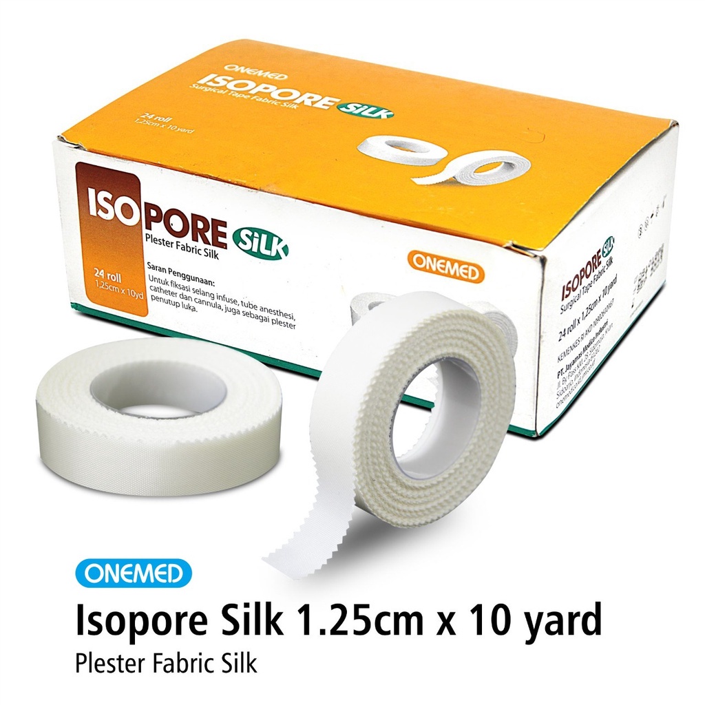 Isopore Silk 1,25cm x 9,2m Onemed Plester Kertas Medical