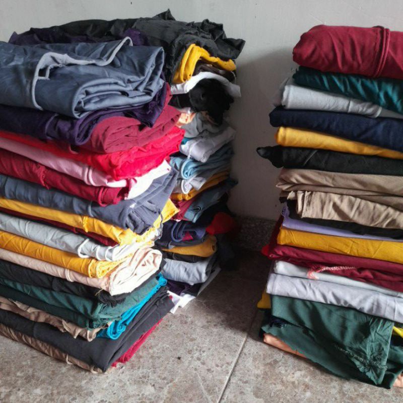 TERMURAH  Kain perca kiloan bahan jersey 1 Kg