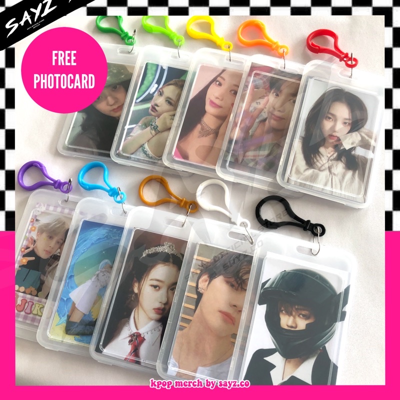 [ READY ] Card Holder Plastik & Acrylic untuk tempat pc - Gantungan Photocard K-pop, Keychain KPOP, 