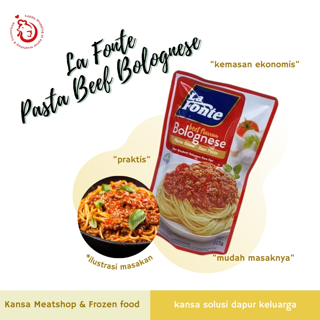 

LA FONTE SAUS PASTA BEEF BOLOGNESE 315 GR