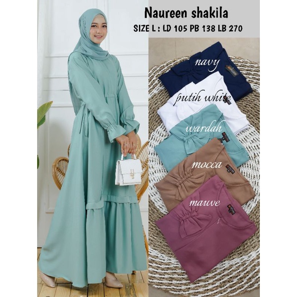 Jual Naureen Dress Naureen Shakila Gamispolos Gamis Ori Gamis Terbaru Shopee Indonesia