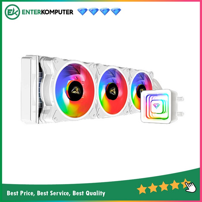 PRIME POLAR 360T V2.0 ARGB White Version Liquid Cooler with Rainbow