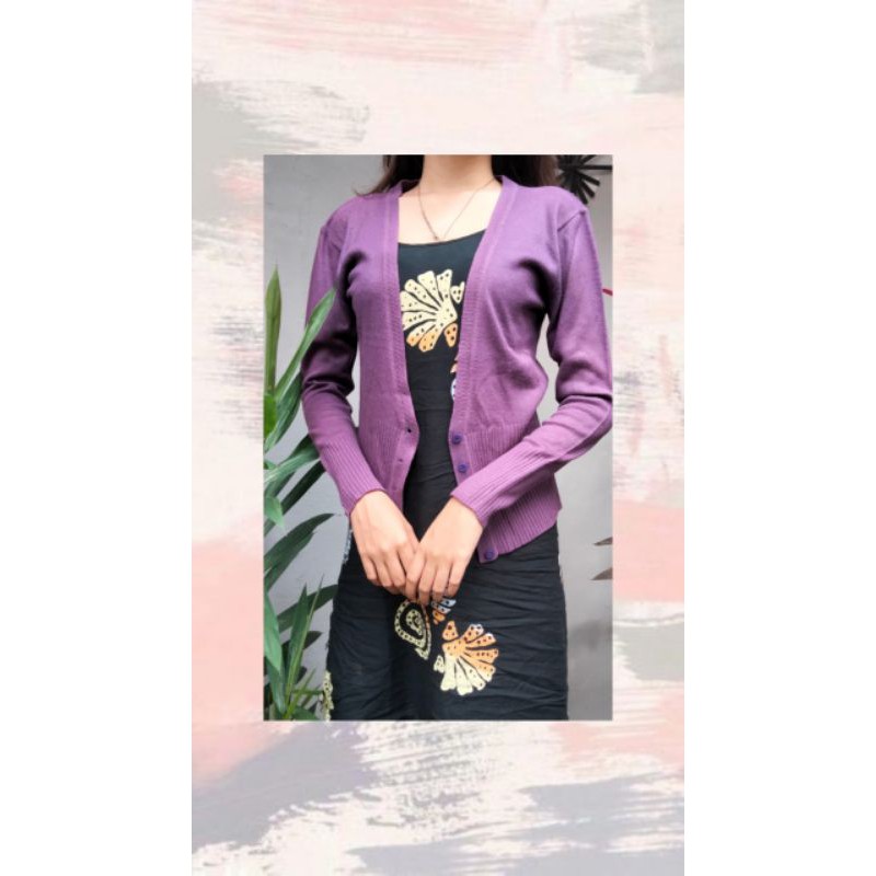 Cardigan ungu