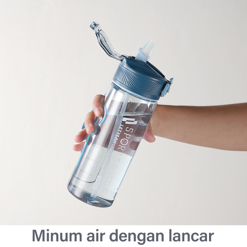 Letyeah &amp; Anantagt Botol Minum Air Olahraga Portabel Anti Bocor Botol Air Praktis Tumbler 800ML