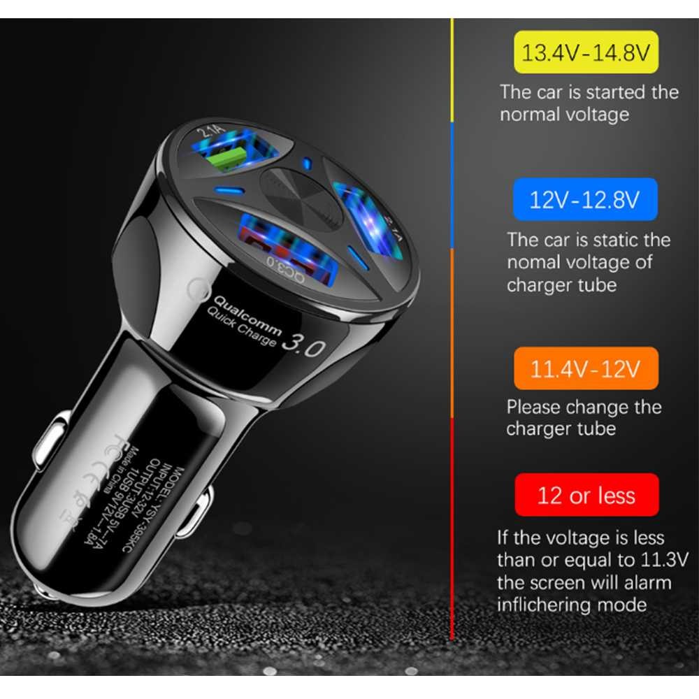 Grab Medan Suhach Car Charger Mobil USB 3 Port 2.1A QC3.0 - APD-369 TItanGadget