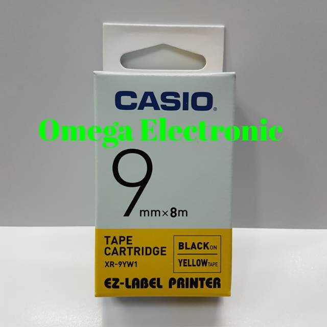 EZ Label Printer XR-9YW1 9mm Black on Yellow Tape Label Casio