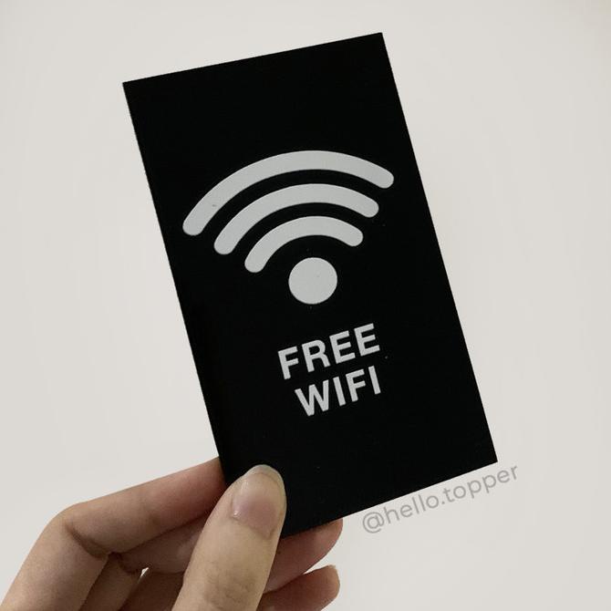 

Sign Mini Free Wifi Akrilik Printed 12x7 | Label Wifi Gratis helloto99 dijamin