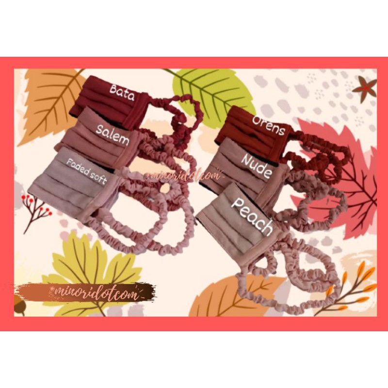 MASKER SERUT HIJAB TALI KARET KERUT