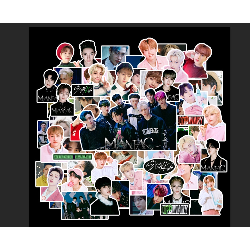 100pcs Stiker Anti Air Motif Idol Stray Kids Untuk Dekorasi Album Foto