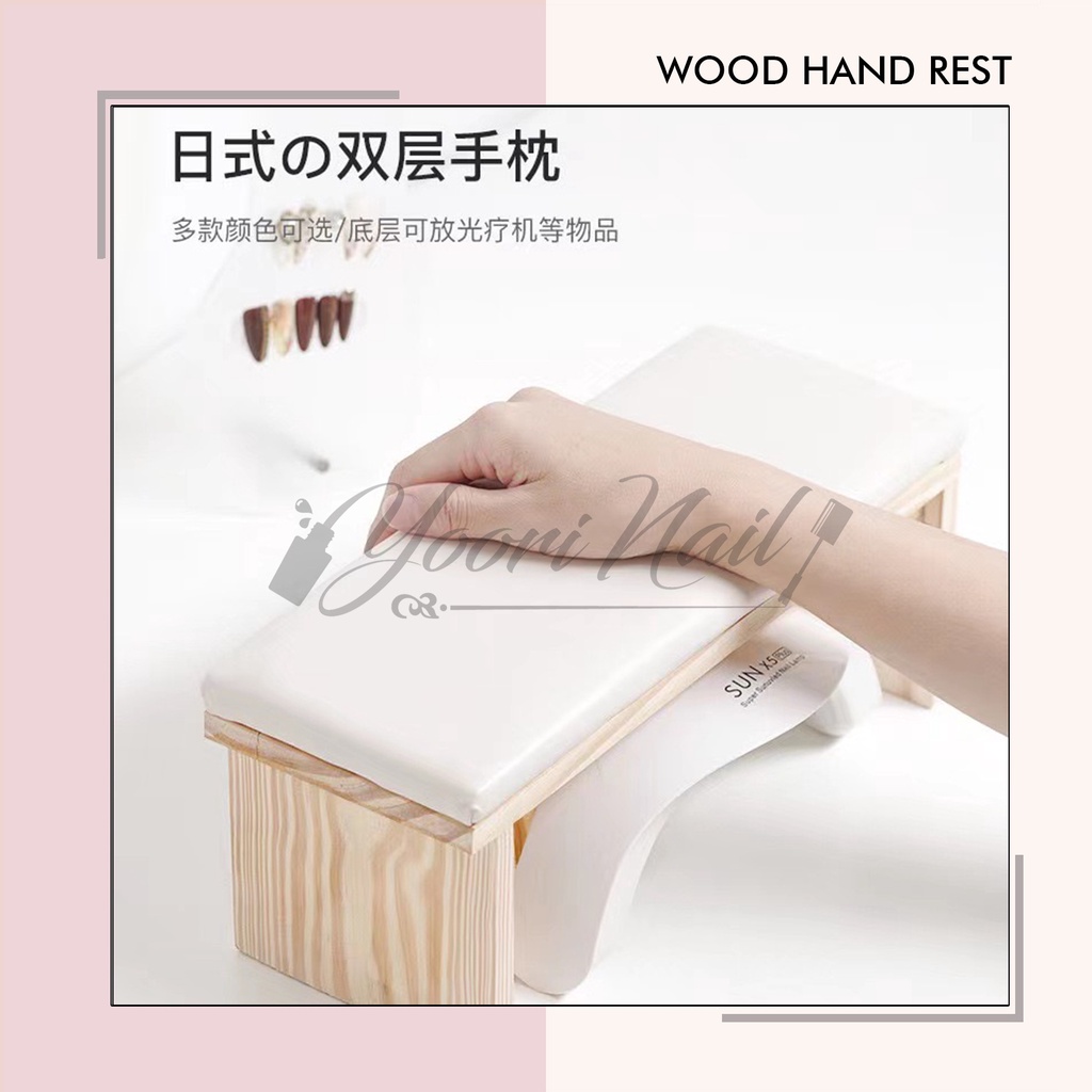 Wood hand rest PREMIUM IMPORT wooden handrest manicure alas manicure kayu minimalis salon kuku