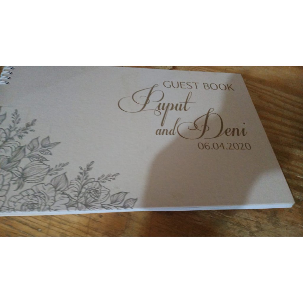 

Buku tamu hard cover custom nama