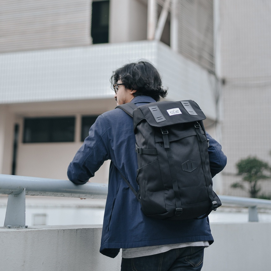 BORA BLACK ORIGINAL x ATVA Tas Ransel Casual Hitam Pria Daily Backpack Kuliah Kampus Kerja Kantor Sekolah SMA SMK Remaja Dewasa Tas Punggung Laptop Ukuran Besar 14 Inch Bagpack Distro Premium Outdoor Travel Traveling Bag Keren Terbaru Kekinian Branded