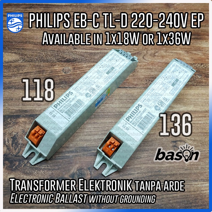 PHILIPS EB-C EP 118 atau 136 - Ballast Elektronik untuk lampu TL