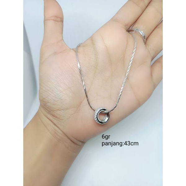 kalung kasandra ukir + liontin roda corr full mp/ kalung perak asli silver925 lapis emas