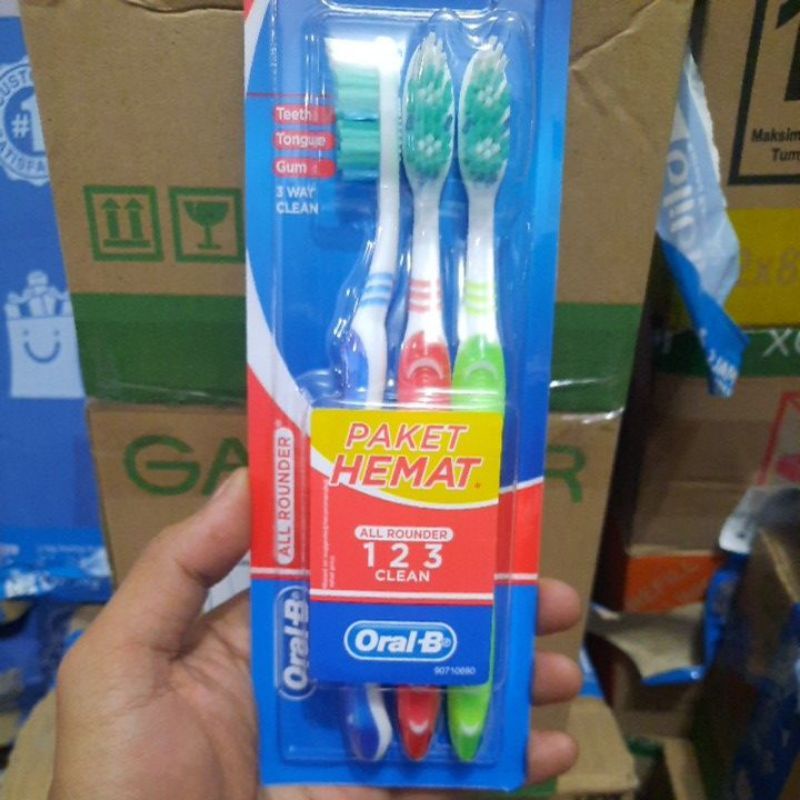 ORAL-B/systema/ciptadent extra clean/ciptaden srystal clean Sikat Gigi All Rounder 3pcs