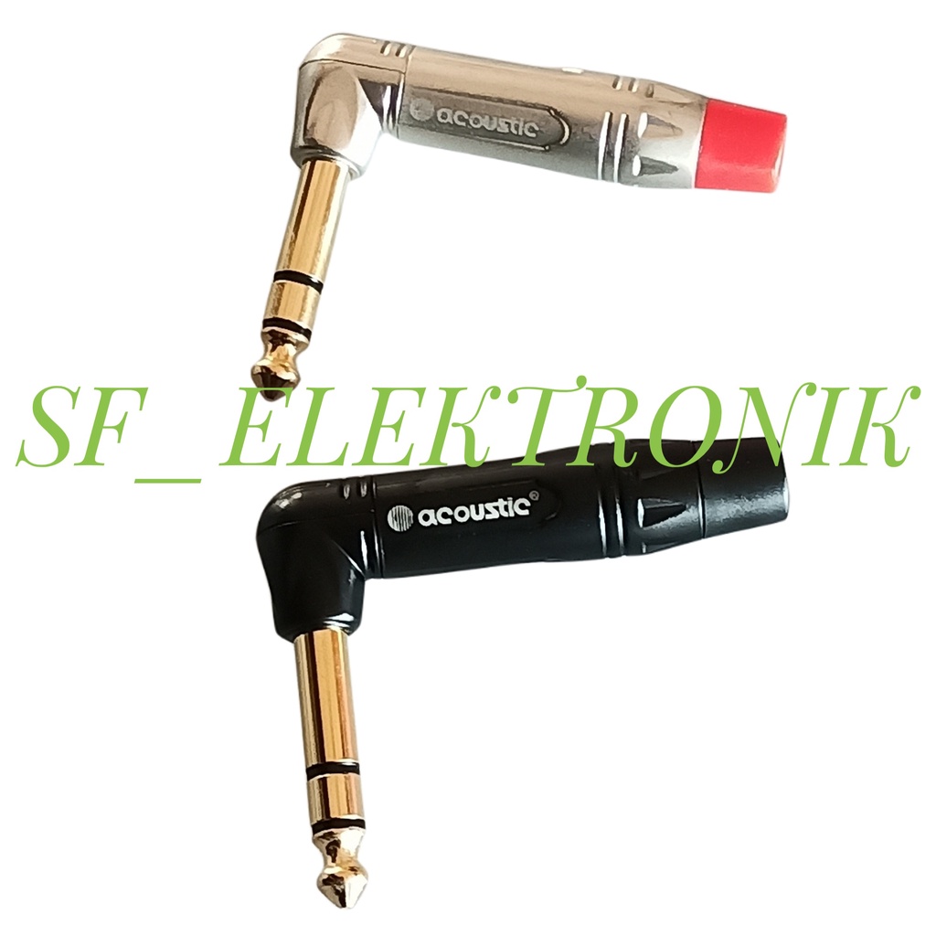 Jack Jek Mic Akai Stereo Bengkok L Merk Acoustic 6.5mm