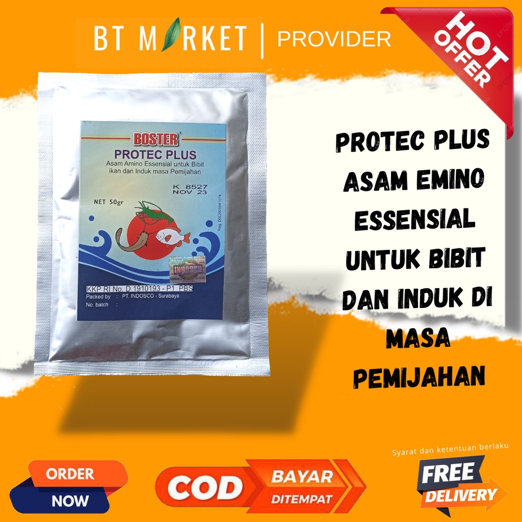 Boster Protec Plus Asam Amino Essensial 50 Gram Asam Amino Untuk Ikan