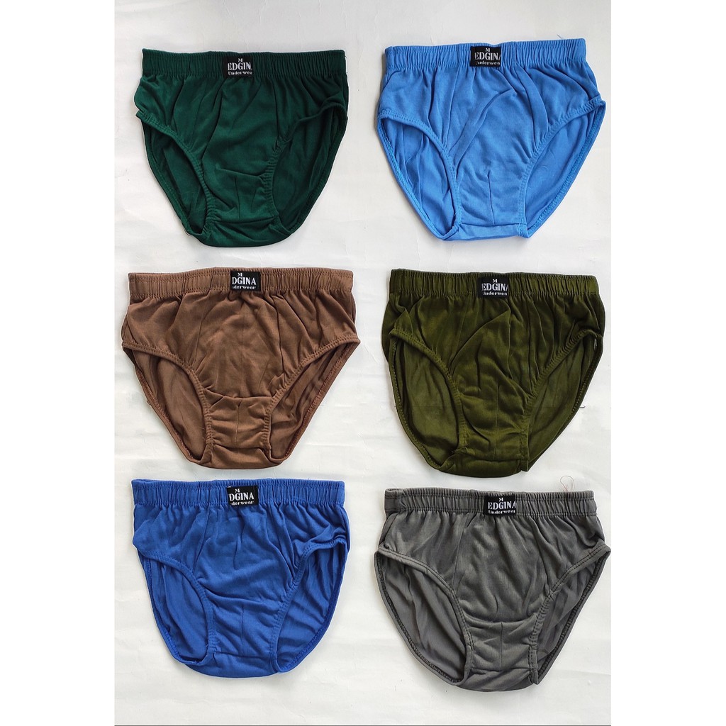 12 Pcs Celana Dalam Pria Edgina | CD Laki Laki Dewasa Remaja Anak Murah | Sguna Grosir Lusinan Underwear Sempak
